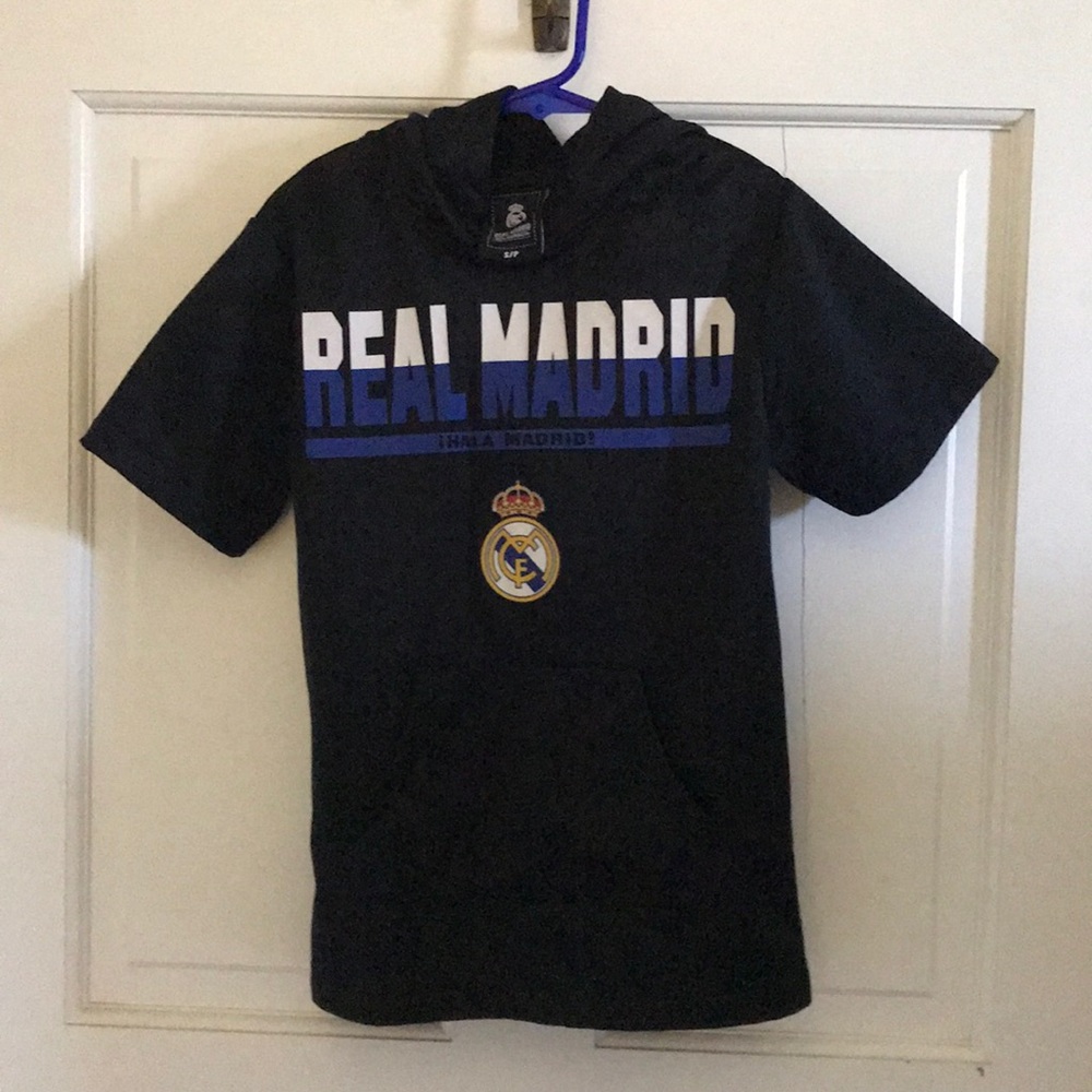 Real Madrid Boys Short Sleeved Hoodie Size S/P